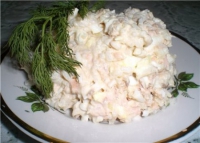 Рыбный салат с рисом