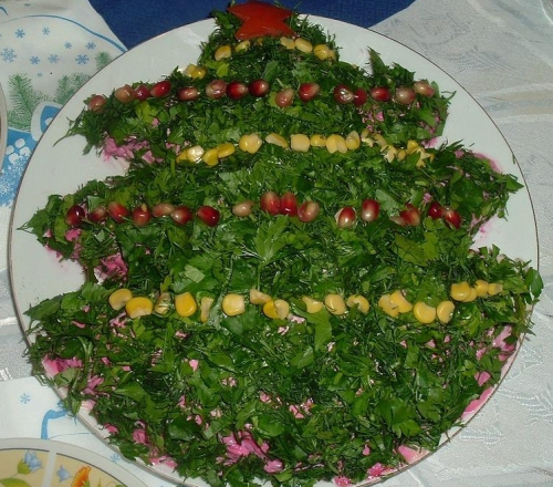 Праздничный салат "Елочка"